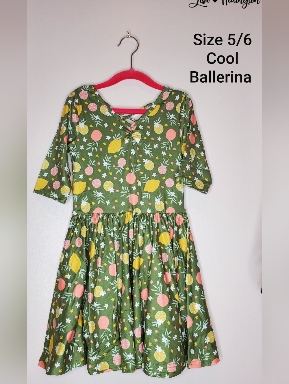 NWT DotDotSmile Green Floral Ballerina Twirling Dress - Size 5/6